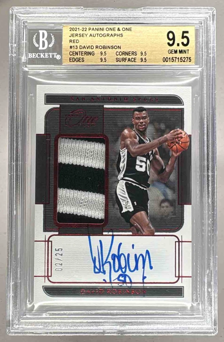Panini David Robinson Basketball Autographed Sports Trading Cards
