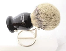 The Art of Shaving New York Brush Silvertip Badger 4" Handmade w/ Stand