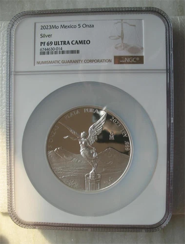 Mexico 2023 5Onza Libertad Silver Proof Coin NGC PF69