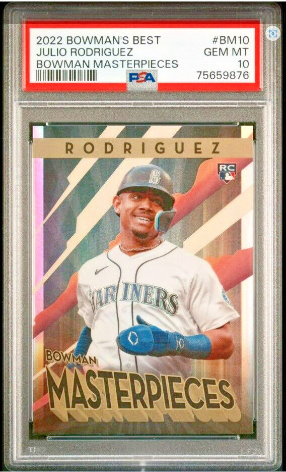 2022 BOWMAN'S BEST MASTERPIECES ROOKIE JULIO RODRIGUEZ PSA 10 POP 12