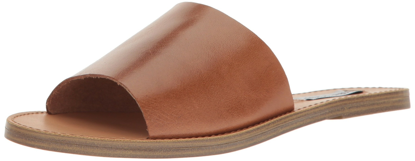 Steve Madden Women's Grace Flat Sandal Cognac Leather 8 Steve Madden Women's Grace Flat Sandal Cognac Leather 8