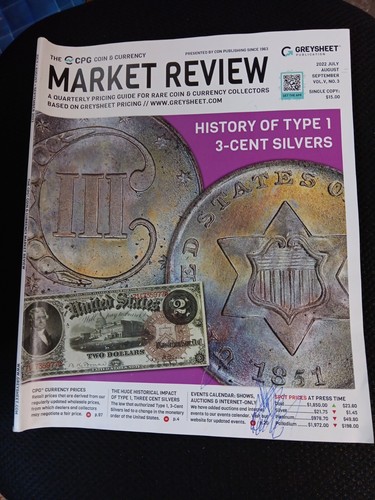 👉 - CPG Coin & Currency Market Review Single Issue -July,Aug, Sept 2022