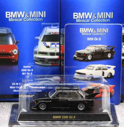 Coche de carretera negro Kyosho 1/64 Mini y BMW Collection BMW 320i Turbo Gr.5 E21 1977 - Imagen 2 de 4