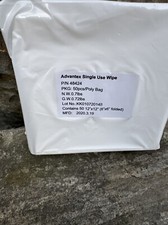 48424 ADVANTEX SINGLE USE WIPES, CONTAINS:50, 12"X12" 6"X6" FOLDED SEALED NEW