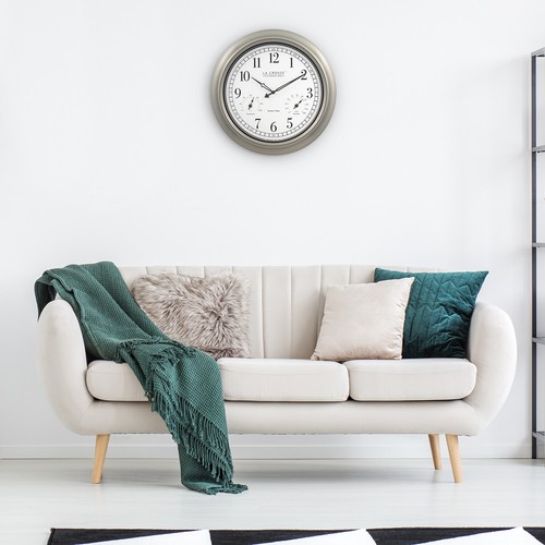 404-1946 La Crosse Technology 18" Indoor/Outdoor Atomic Classic Wall Clock - Picture 7 of 7