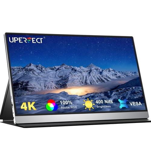 UPERFECT 15.6" 4K Gaming Monitor PC Screen Portable Monitor USB C 100%Adobe - Picture 1 of 6