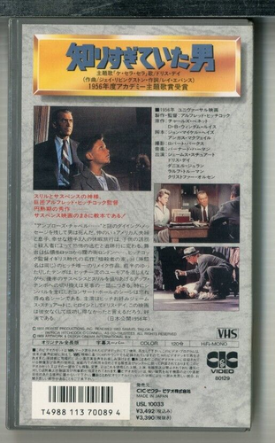 THE MAN WHO KNEW TOO MUCH - Japanese original Vintage VHS RARE - Picture 2 of 7