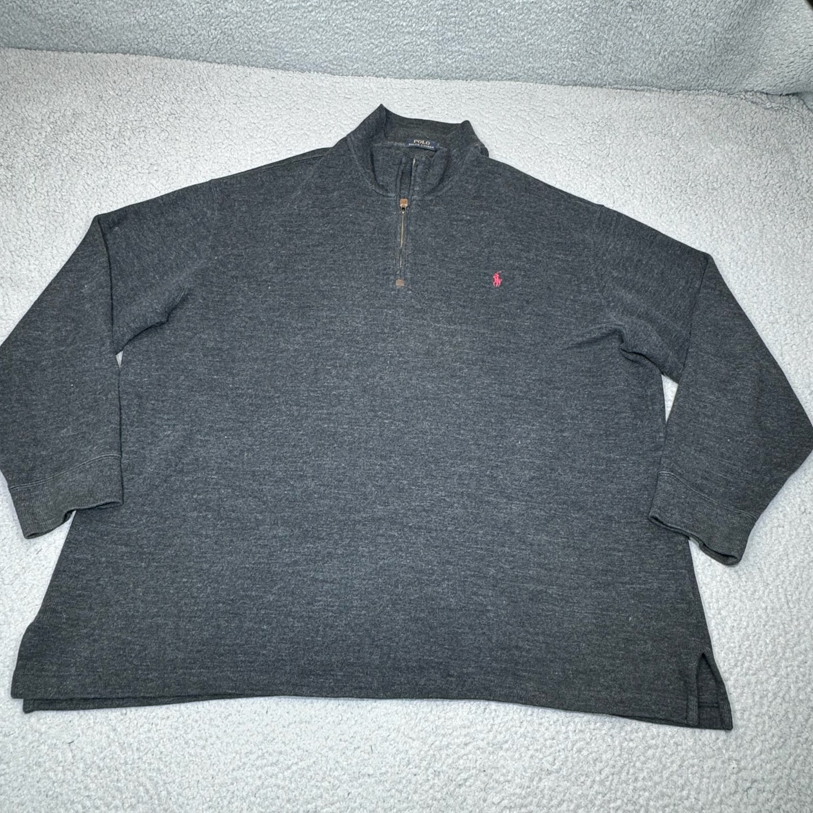 Polo Ralph Lauren Felpa Uomo 2XB 2X Grande Quarto Zip Maglione Pony Golf Casual