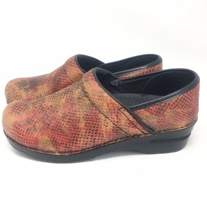 snakeskin clogs
