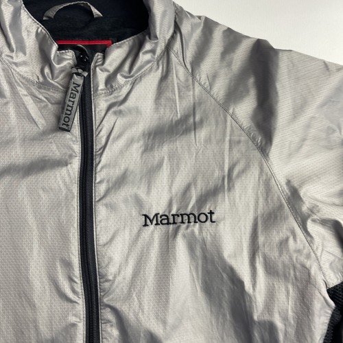 Marmot Gray Jacket Full Zip Lightweight Windbreaker Women Size M Running jacket - Picture 6 of 15