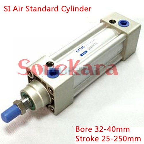 Cilindro estándar de aire SI de doble acción de aluminio de 32-40 mm trazo 25-250 mm - Imagen 9 de 18