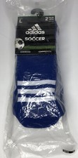 adidas Rivalry Soccer Socks 2-Pack ,Team Royal Blue/White Size Large wREV