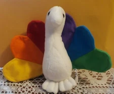 NBC PEACOCK "RAINBOW" BEANIE BABY PLUSH Bean Bag 1998