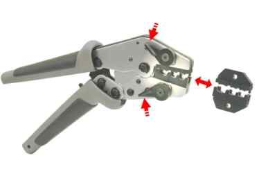 Toolova 4030100 crimping tool frame without crimp inserts with quick release