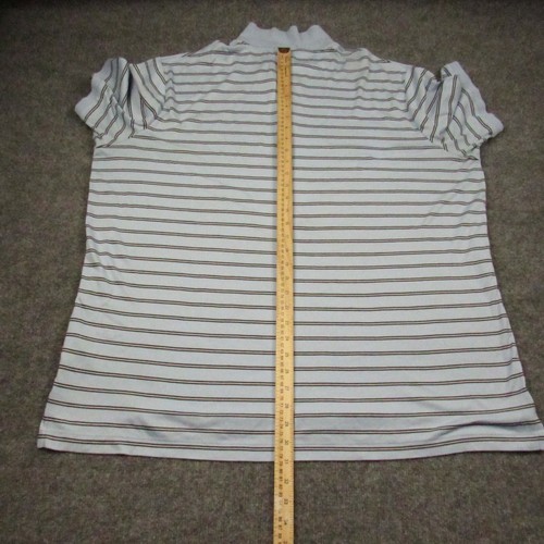 Polo Ralph Lauren Shirt Mens XXL Blue White Striped Polo Flesh Pony Logo - Picture 7 of 13