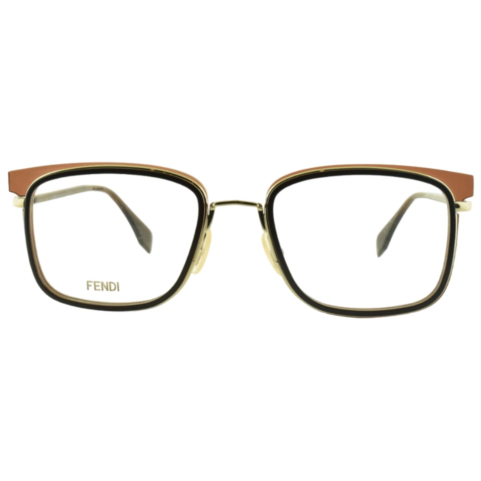 ¡¡NUEVO!! Marco óptico de hombre FENDI FF M0064 09Q llanta completa cuadrada marrón Foto 3 de 4