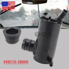 For Hyundai Accent Elantra Sonata Tiburon+Grommet Windshield Wiper Washer Pump