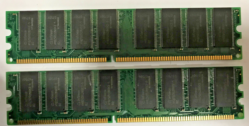 Infineon 2GB (2x1GB) DDR1 HYB25D512800CE-5 6408100108EY  PC400 #R2358 - Bild 2 von 2