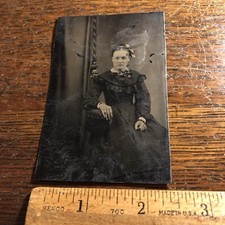 Antique Tintype Victorian Women Civil War Era Photo Photograph