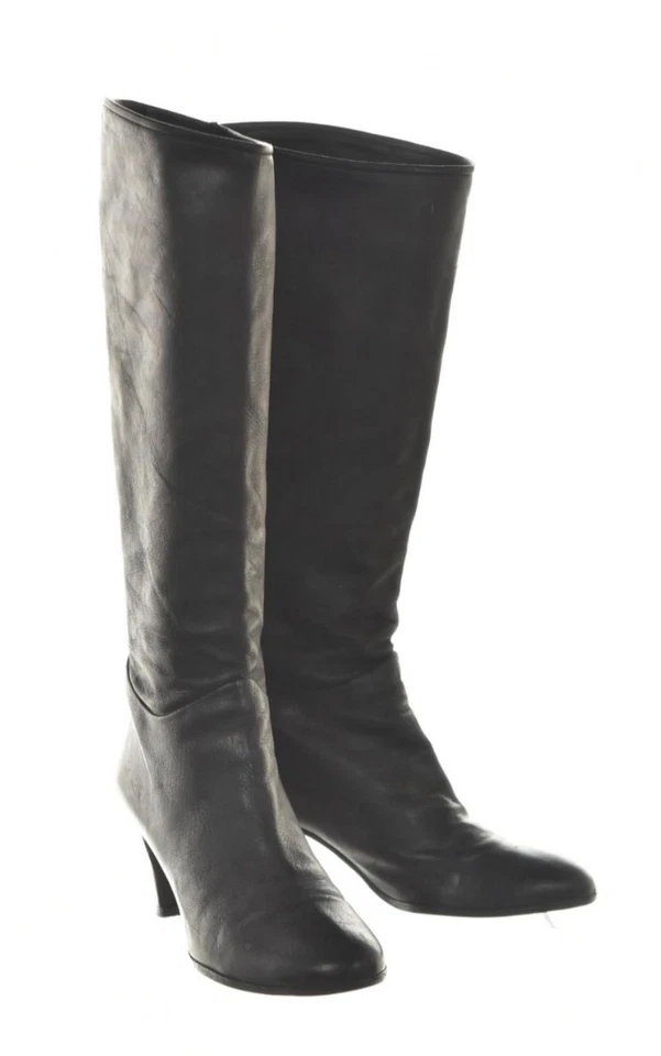 Botas para mujer Roberto Del Carlo talla 37,5 7,5 negras hasta la rodilla cuero Chelsea Foto 2 de 4