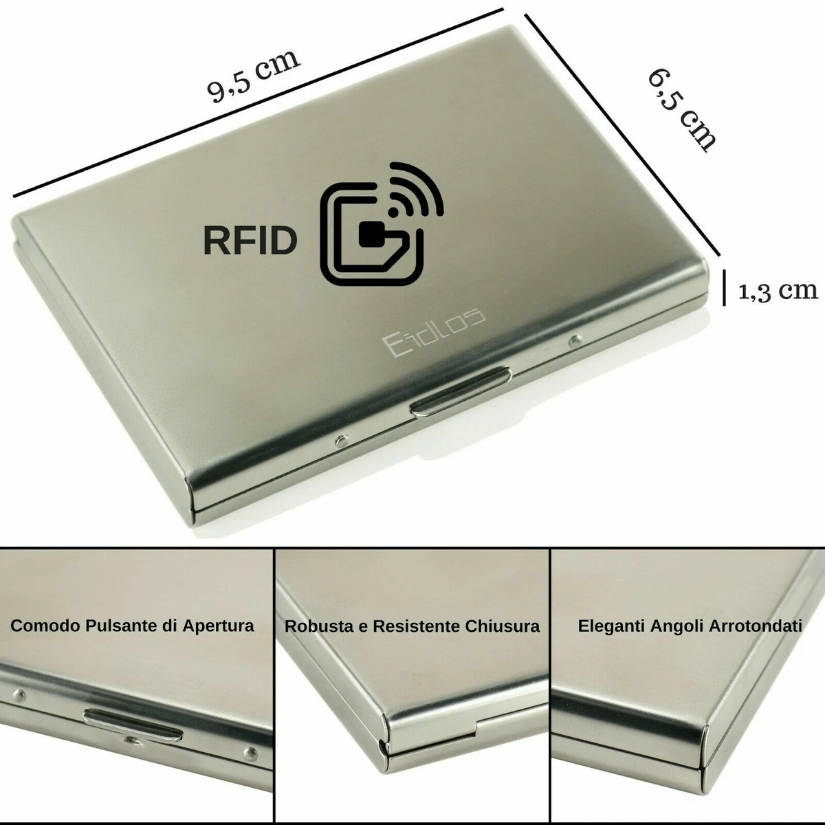 Portafoglio e Porta carte di credito schermato rfid nfc uomo, Portacarte