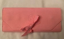 SWAROVSKI Pink Swan Velvet Folding Travel Jewelry Storage Roll Pouch -NEW