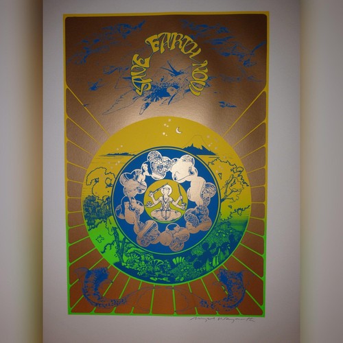 Hapshash Screen printed poster - Save Earth Now 1967 Signed by Nigel Waymouth - Picture 2 of 2