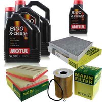 Mann Inspektionspaket 11L Motul 8100 X-Clean+ 5W-30 FüR Mercedes-Benz E-Klasse
