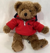 Vintage Harrods Teddy Bear 2002 Plush Brown with Red Sweatshirt