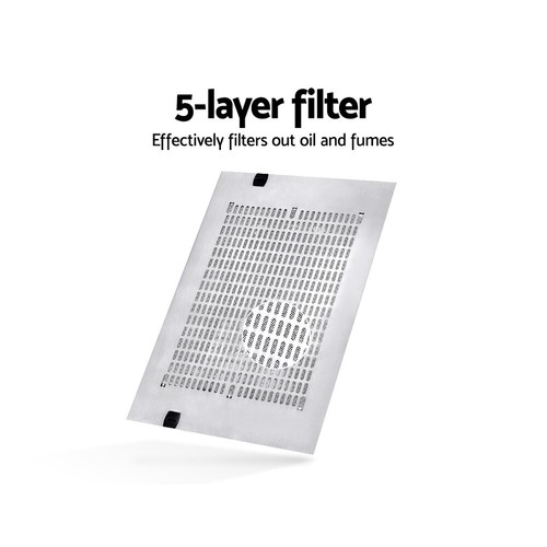 Devanti 600mm Range Hood 60cm Rangehood Kitchen Canopy LED Light Stainless Steel - Picture 5 of 7