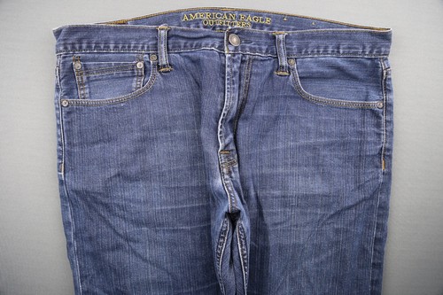 Pantalones cortos de jean American Eagle 2014 corte ajustados elásticos talla 36 (medida 37x14) - Imagen 2 de 10