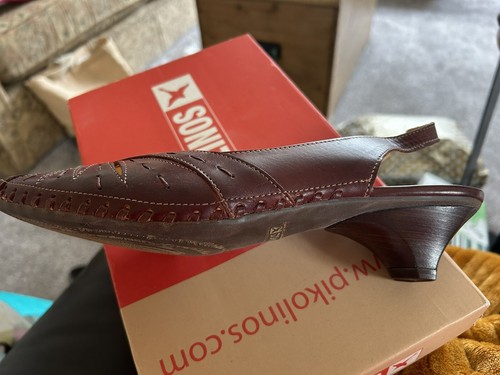 NEU MIT ETIKETT PIKOLINOS OLMO BRAUN LEDER SLINGBACK GRÖSSE 40 PFENNIGABSATZ - Bild 10 von 13