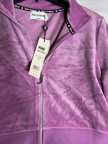 Juicy Couture Cropped Velour Track Jacket - Picture 2 of 4