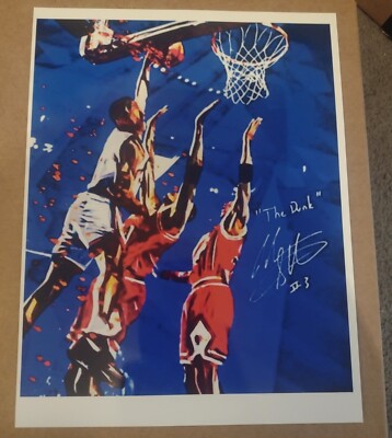 1993 PLAYOFFS JOHN STARKS KNICKS DUNKS💥ON BULLS😲8.5x11 GLOSSY