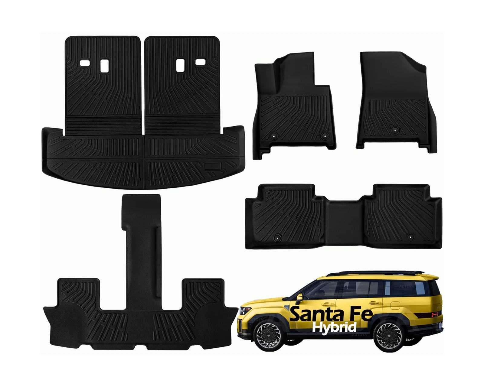 2025 Hyundai Santa Fe Hybrid All-Weather Custom Fit Floor & Cargo Mats