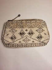 Antique Czechoslovakia Beaded Evening Clutch Bag With Hand Strap