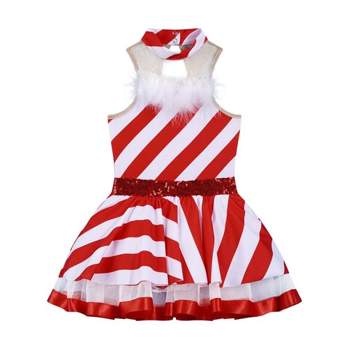 Kids Girls Dancewear Tutu Skirted Costume Party Leotard Masquerade Dress Elf - Picture 13 of 36