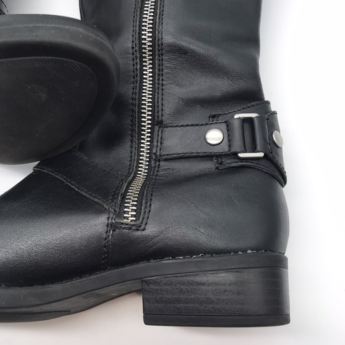 Liz Claiborne LC Renea Women's 6M Black Leather Equestrian Boots Riding Shoes - Picture 9 of 14