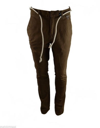 Pantalones chinos Eleven Paris de algodón de ajuste ajustado para hombre - Imagen 44 de 51