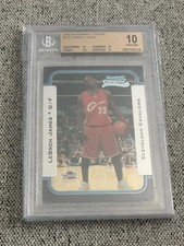 2003 Lebron James Bowman Chrome Rookie Card Bgs 10 PRISTINE.  POP 60!!