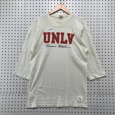 Vintage 80s UNLC Jersey Shirt Mens XL Fits Large White Running Rebels Made USA  
