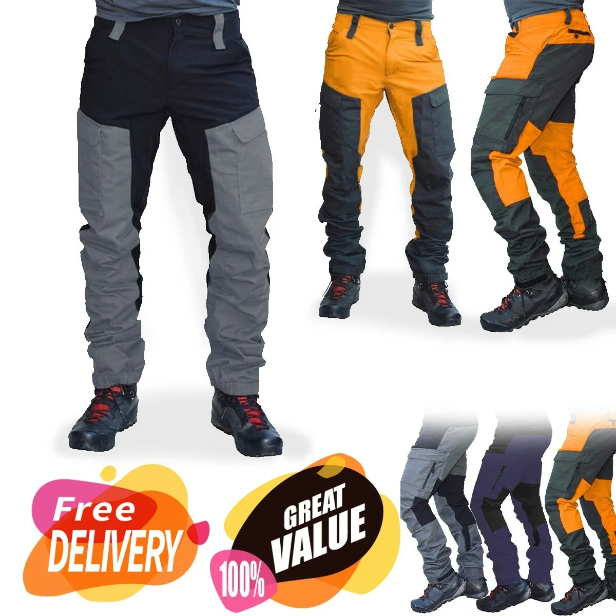 Pantalones De Trabajo Para Hombres De Invierno Impermeable Para Nieve | eBay