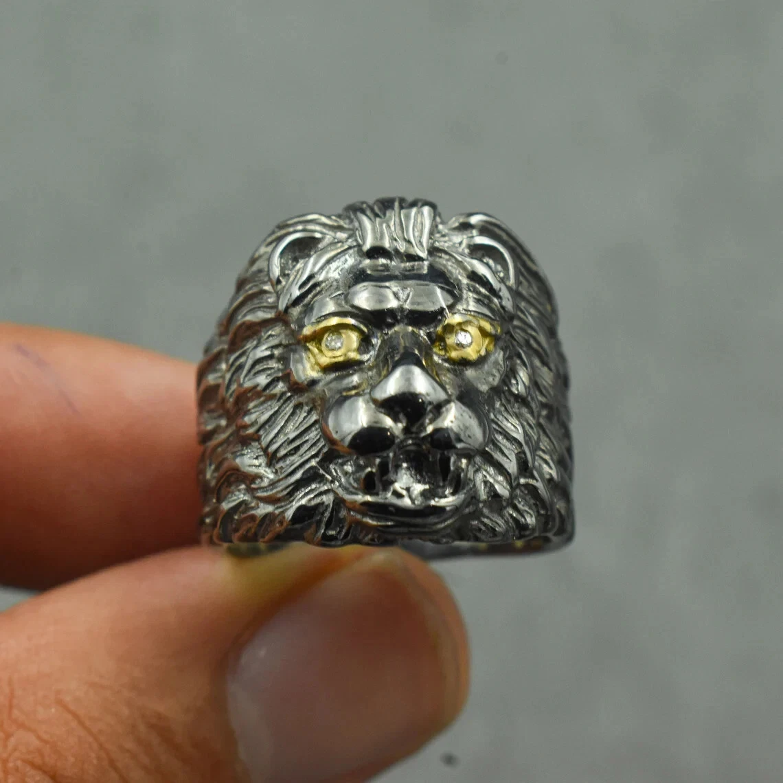 CloseoutWarehouse CLOSEOUT WAREHOUSE Sterling Silver King Lion Head India |  Ubuy