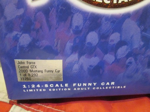 autographed John Force 2000 Castrol GTX Mustang Funny Car 1/24 diecast action - Picture 8 of 10