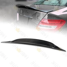 FIT 2008-2014 MERCEDES C-CLASS PSM STYLE REAL CARBON FIBER REAR TRUNK SPOILER
