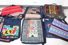 35 vintage Handmade Guatemalan Cotton Knit Crossbody Bags Stock Liquidation BOHO