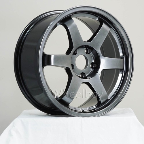 4 ROTA WHEEL GRID 2) 17X7.5 +45 & 2 ) 17X8 5X114.3 35 73 HYPERBLACK - Picture 3 of 5