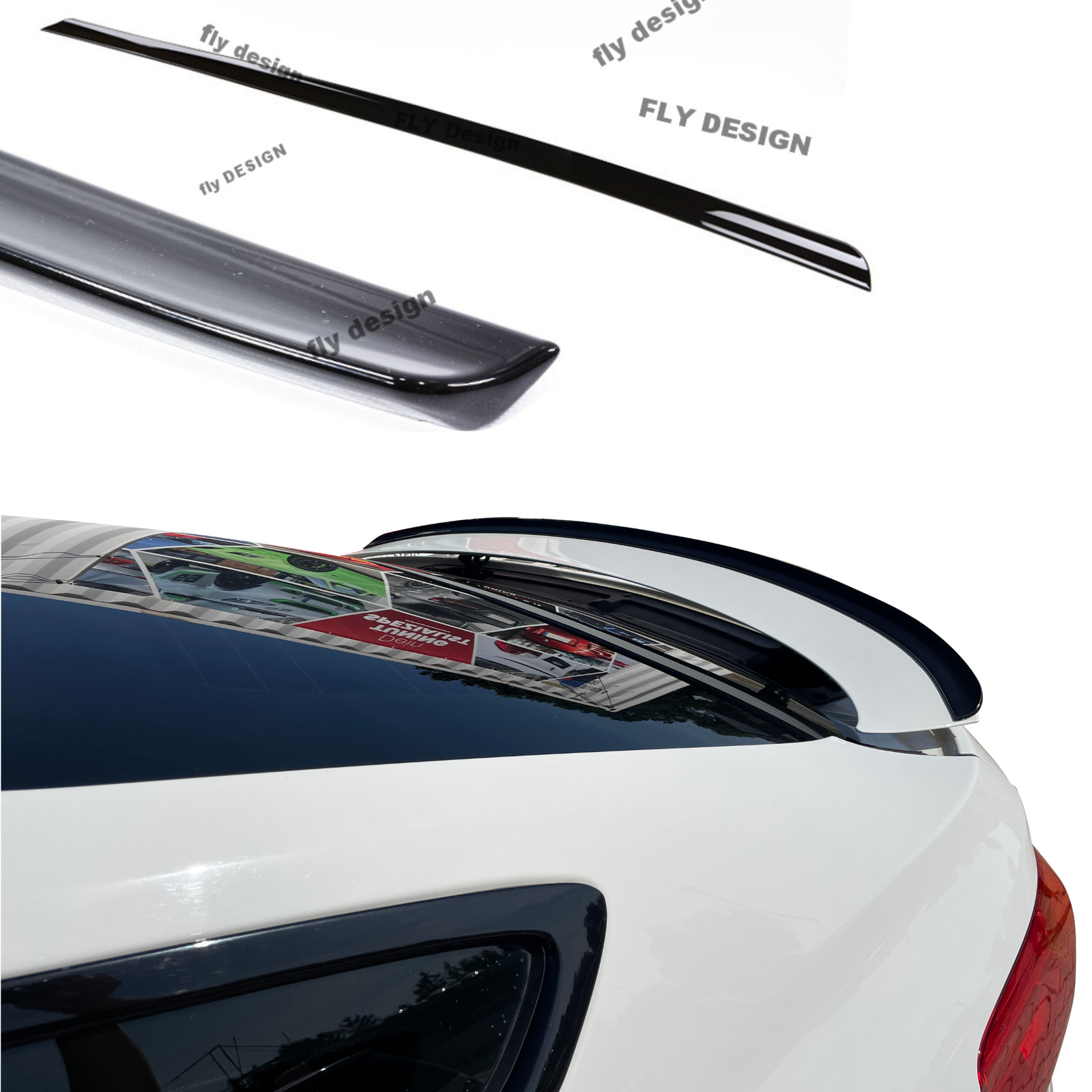 Fits BMW Gran Turismo 3 Series GT F34 BLACK Painted Rear Spoiler Lip Type S