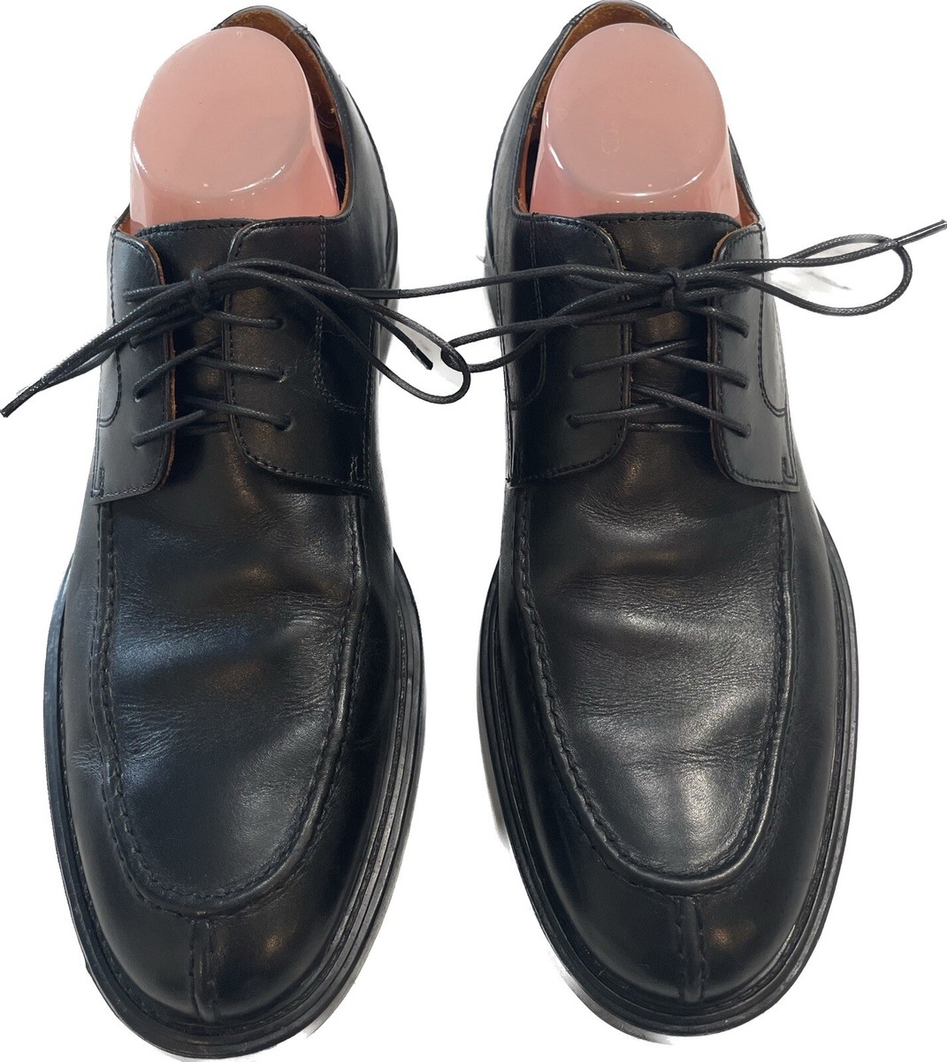 Johnston & Murphy 020-5661 Black Leather Apron Toe Dress Oxfords Mens Size 9.5 Johnston & Murphy 020-5661 Black Leather Apron Toe Dress  main image 4