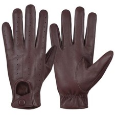 Genuine Unlined Leather Fashion Driving Gloves for Men